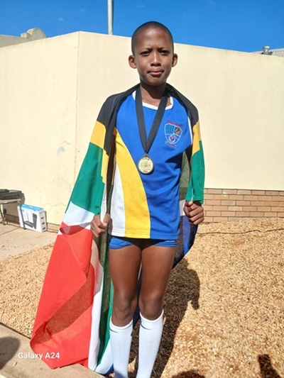 Eugene skitter by SA laerskole atletiekkampioenskappe