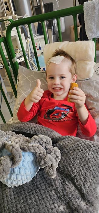 Young warrior (3) fighting brain cancer