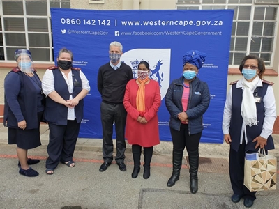 Health Minister Nomafrench Mbombo visits George