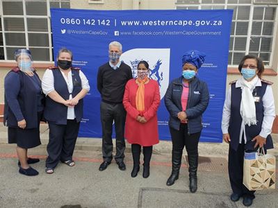 Health Minister Nomafrench Mbombo visits George