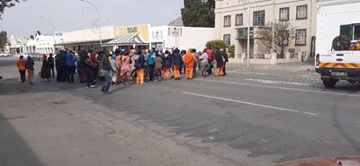Disgruntled residents gathered outside municipal offices