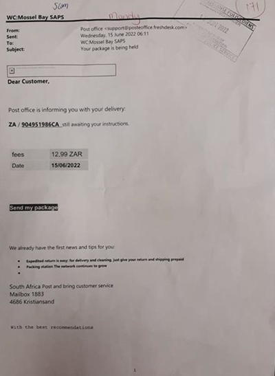Police warn against new scam