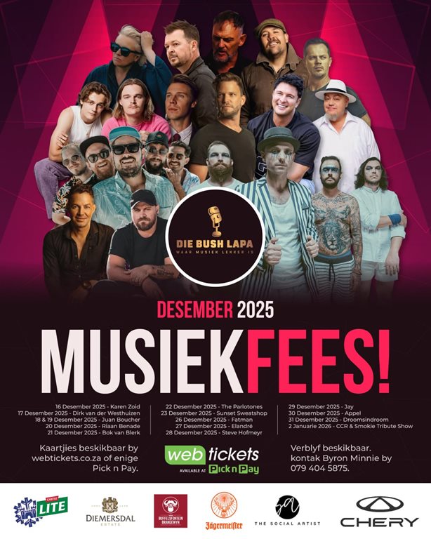 Die Bush Lapa Desember 2025 musiekfees
