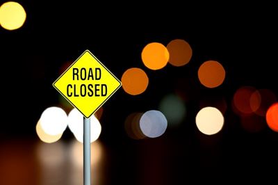 Roads under construction during festive season