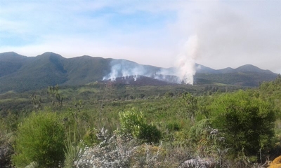 Fires being water-bombed