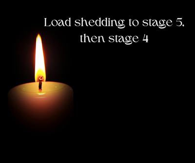 Load shedding to stage 5 and 4