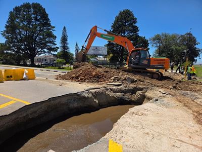 Repairs under way after sinkhole incident in Knysna Road 