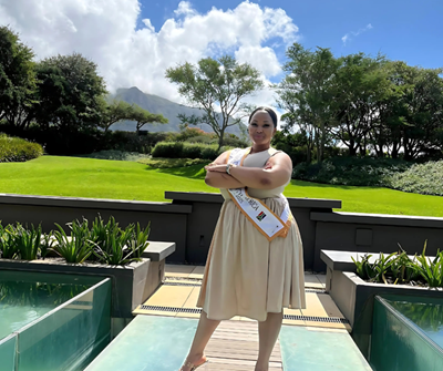 Curvy confidence from beauty pageant entrant