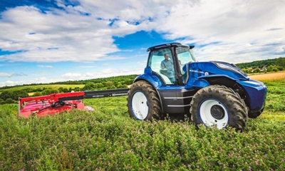 A methane-powered tractor by New Holland