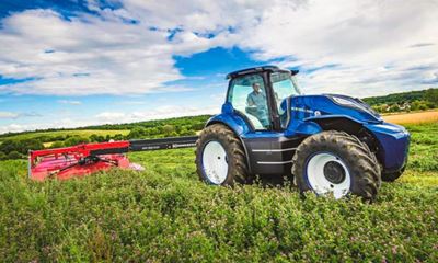 A methane-powered tractor by New Holland