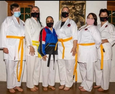 Karate-studente puik by gradering