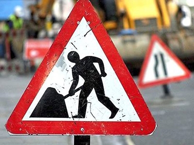 Roadworks temporarily halted
