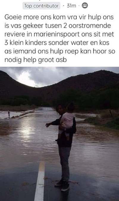 Mense in Meiringspoort vasgekeer