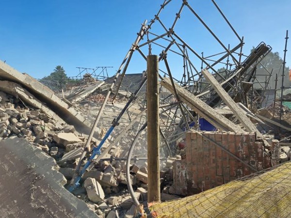 Building collapses in centre of George