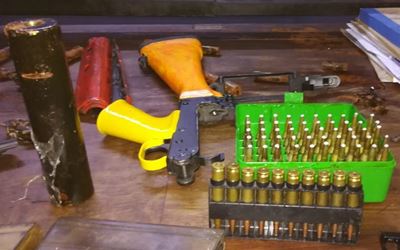 Firearms, ammunition found along N2