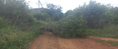 Stormwinde oor Noordoostelike deel van Hofmeyrdistrik