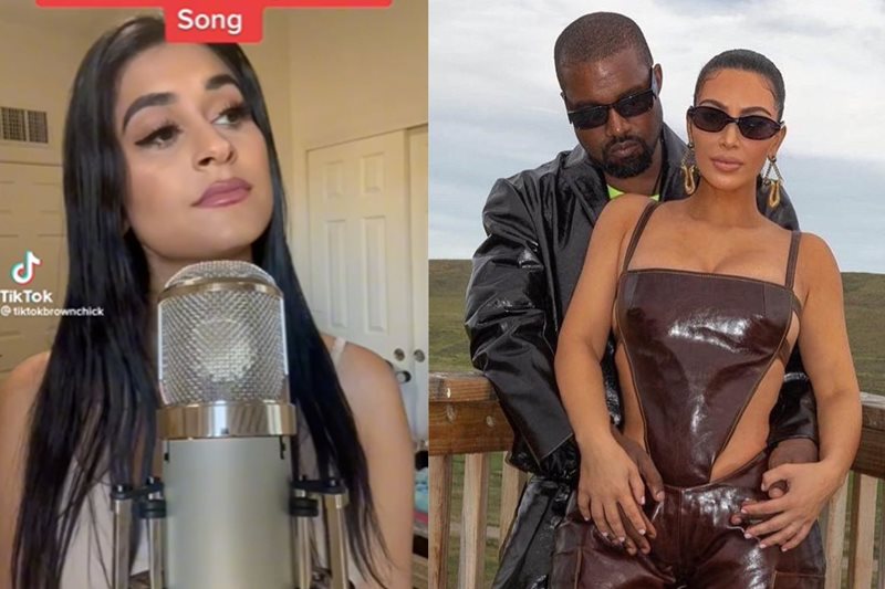 Kim Kardashian sings to one of her ex-husband Kanye West's hit songs