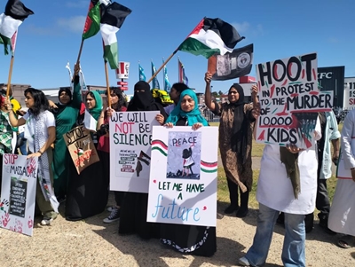 Peaceful march in solidarity with Palestine
