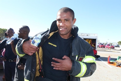 Firefighter teams lock horns in challenge