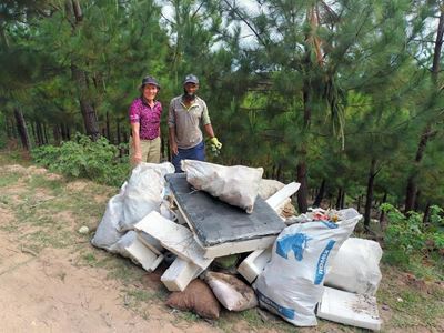 Community collaboration to combat waste dumping near Simola