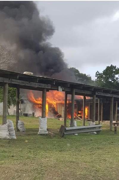 Fire burns at African Market