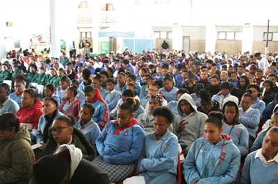 Matriculants listen to various speakers 