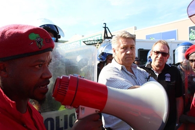 EFF protests: 'Health not a political toy'