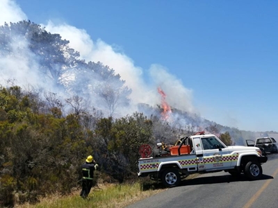 Vehicle on fire