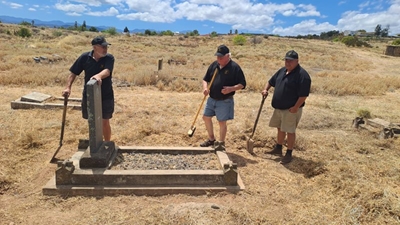 Graves of fallen soldiers cleaned