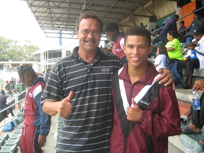 Atlete skitter op atletiekbyeenkoms