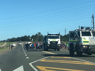 Planned march underway in Plett