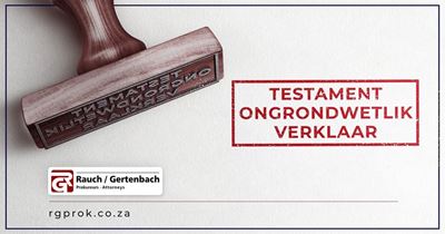 Testament ongrondwetlik verklaar