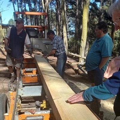 Woodworkers enjoy sawmill demo