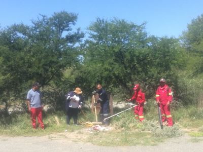 Municipal workers clean Mountain Drive