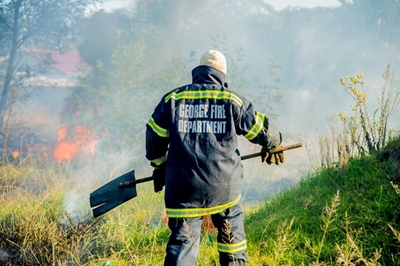 Controlled fire burn in Denneoord