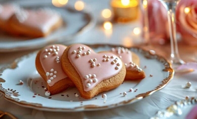 Celebrate International Cookie Day with pretty pink heart biscuits