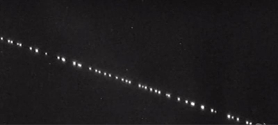 Strange sighting in Wilderness were Elon Musk satellites 