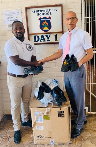 School receives gift of shoes