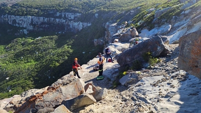 Woman airlifted from below St Blaize trail