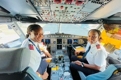 Two black female pilots make history at SAA 