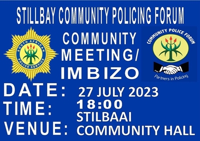 Stilbaai GPF hou imbizo op 27 Julie
