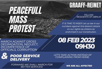 Mass protest against municipality in Graaff-Reinet next week