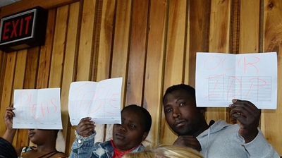 Silent protest against IDP process