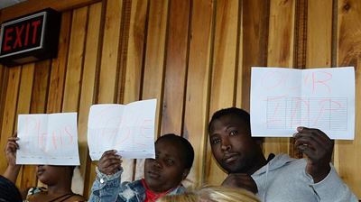 Silent protest against IDP process