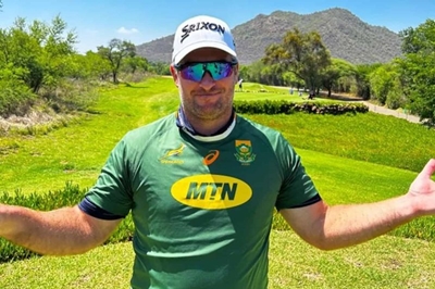 New Zealand golfer Ryan Fox loses bet, plays Sun City course in Bok shirt 