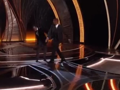 Mayhem at the Oscars as Will Smith slaps Chris Rock onstage