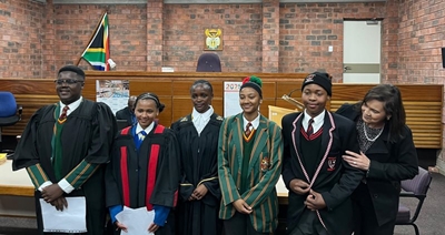 Mossel Bay learners participate in a mock trial and prison tour