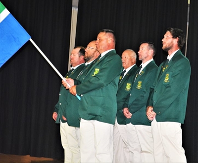 Angling competition ceremony at town hall