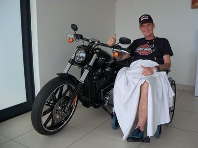 Brave Jacques gets new bike