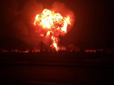 Huge blaze in Worcester as gas tanker explodes